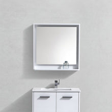 Load image into Gallery viewer, Bosco 30&quot; Framed Mirror With Shelve - Gloss White Finish- Kubebath