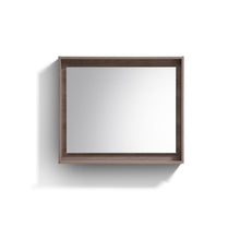 Load image into Gallery viewer, KUBE 36&quot; Framed Mirror With Shelve - Butternut  Finish- Kubebath