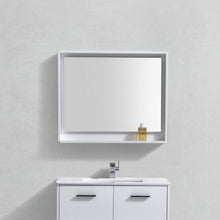 Load image into Gallery viewer, Bosco 36&quot; Framed Mirror With Shelve - Gloss White Finish- Kubebath
