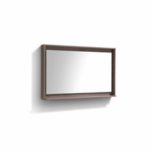 Load image into Gallery viewer, KUBE 48&quot; Framed Mirror With Shelve - Butternut  Finish- Kubebath
