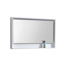 Load image into Gallery viewer, Bosco 48&quot; Framed Mirror With Shelve - Gloss White Finish- Kubebath
