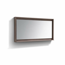 Load image into Gallery viewer, Kube 60&quot; Framed Mirror With Shelve - Butternut  Finish- Kubebath