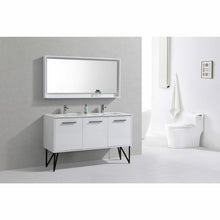 Load image into Gallery viewer, Bosco 60&quot; Double Sink Modern Bathroom Vanity w/ Quartz Countertop and Matching Mirror - Vanity Grace Store