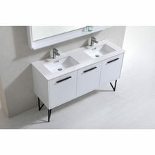 Load image into Gallery viewer, Bosco 60&quot; Double Sink Modern Bathroom Vanity w/ Quartz Countertop and Matching Mirror - Vanity Grace Store