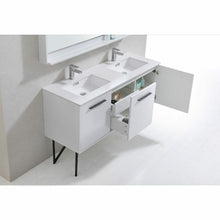 Load image into Gallery viewer, Bosco 60&quot; Double Sink Modern Bathroom Vanity w/ Quartz Countertop and Matching Mirror - Vanity Grace Store