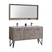 Load image into Gallery viewer, Bosco 60&quot; Double Sink Modern Bathroom Vanity w/ Quartz Countertop and Matching Mirror - Vanity Grace Store