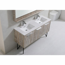 Load image into Gallery viewer, Bosco 60&quot; Double Sink Modern Bathroom Vanity w/ Quartz Countertop and Matching Mirror - Vanity Grace Store