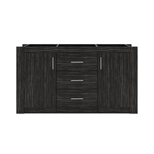 Load image into Gallery viewer, Tavian 60&quot; Double Bath Vanity in Midnight Oak with White Stone Top and Sinks- Virtuusa