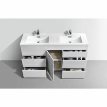 Load image into Gallery viewer, Milano 60&quot; Double Sink Modern Bathroom Vanity - Vanity Grace Store