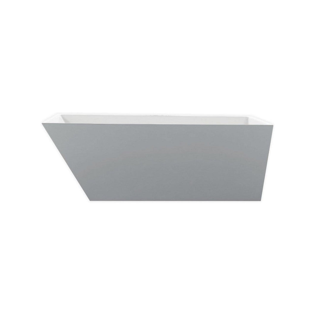 Kube Obliquo 67'' White Free Standing Bathtub - Vanity Grace Store - Kubebath