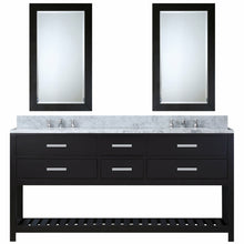 Load image into Gallery viewer, Water Creation 60 Inch Espresso Double Sink Bathroom Vanity With 2 Matching Framed Mirrors From The Madalyn Collection- Water Creation