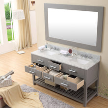 Load image into Gallery viewer, Water Creation 60 Inch Cashmere Grey Double Sink Bathroom Vanity With Faucet From The Madalyn Collection- Water Creation
