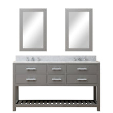 Load image into Gallery viewer, Water Creation 60 Inch Cashmere Grey Double Sink Bathroom Vanity With Faucet From The Madalyn Collection- Water Creation