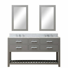 Load image into Gallery viewer, Water Creation 60 Inch Espresso Double Sink Bathroom Vanity With Faucet From The Madalyn Collection- Water Creation