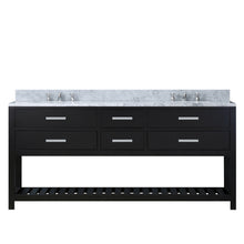 Load image into Gallery viewer, Water Creation 72 Inch Pure White Double Sink Bathroom Vanity With 2 Matching Framed Mirrors From The Madalyn Collection- Water Creation