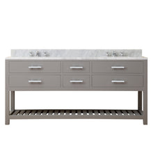 Load image into Gallery viewer, Water Creation 72 Inch Pure White Double Sink Bathroom Vanity With Faucet From The Madalyn Collection- Water Creation