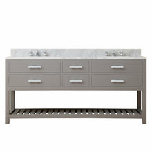 Load image into Gallery viewer, Water Creation 72 Inch Espresso Double Sink Bathroom Vanity With Matching Large Framed Mirror From The Madalyn Collection- Water Creation