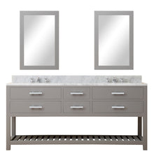Load image into Gallery viewer, Water Creation 72 Inch Cashmere Grey Double Sink Bathroom Vanity With Faucet From The Madalyn Collection- Water Creation