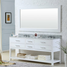 Load image into Gallery viewer, Water Creation 72 Inch Espresso Double Sink Bathroom Vanity With Matching Framed Mirror And Faucet From The Madalyn Collection- Water Creation