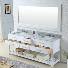 Load image into Gallery viewer, Water Creation 72 Inch Espresso Double Sink Bathroom Vanity With 2 Matching Framed Mirrors And Faucets From The Madalyn Collection- Water Creation