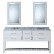 Load image into Gallery viewer, Water Creation 72 Inch Espresso Double Sink Bathroom Vanity With Matching Framed Mirror And Faucet From The Madalyn Collection- Water Creation