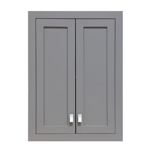 Water Creation Madison Collection Wall Cabinet In Cashmere Grey- Water Creation