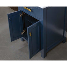 Load image into Gallery viewer, Water Creation Madison 24-Inch Single Sink Carrara White Marble Vanity In Monarch Blue With Matching Mirror and F2-0013-06-FX Lavatory Faucet- Water Creation