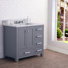 Load image into Gallery viewer, Water Creation 36 Inch Wide Cashmere Grey Single Sink Bathroom Vanity With Matching Mirror From The Madison Collection- Water Creation