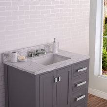 Load image into Gallery viewer, Water Creation 36 Inch Wide Pure White Single Sink Bathroom Vanity With Matching Mirror From The Madison Collection- Water Creation