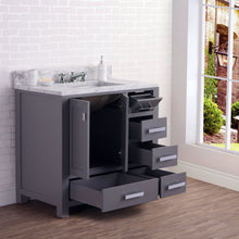 Load image into Gallery viewer, Water Creation 36 Inch Wide Pure White Single Sink Bathroom Vanity With Matching Mirror From The Madison Collection- Water Creation