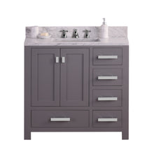 Load image into Gallery viewer, Water Creation 36 Inch Wide Cashmere Grey Single Sink Bathroom Vanity With Matching Mirror From The Madison Collection- Water Creation