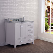 Load image into Gallery viewer, Water Creation 36 Inch Wide Pure White Single Sink Bathroom Vanity With Matching Mirror And Faucet(s) From The Madison Collection- Water Creation