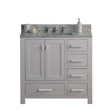Load image into Gallery viewer, Water Creation 36 Inch Wide Pure White Single Sink Bathroom Vanity With Matching Mirror And Faucet(s) From The Madison Collection- Water Creation