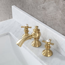 Load image into Gallery viewer, Water Creation Madison 60-Inch Double Sink Carrara White Marble Vanity In Monarch BlueWith F2-0013-06-FX Lavatory Faucet(s)- Water Creation