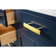 Load image into Gallery viewer, Water Creation Madison 60-Inch Double Sink Carrara White Marble Vanity In Monarch BlueWith F2-0012-06-TL Lavatory Faucet(s)- Water Creation