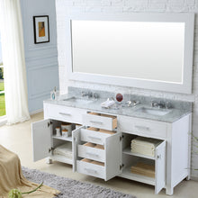 Load image into Gallery viewer, Water Creation 60 Inch Cashmere Grey Double Sink Bathroom Vanity With Matching Framed Mirror And Faucet From The Madison Collection- Water Creation