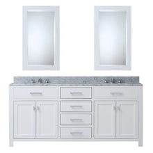 Load image into Gallery viewer, Water Creation 60 Inch Espresso Double Sink Bathroom Vanity With Matching Framed Mirror And Faucet From The Madison Collection- Water Creation