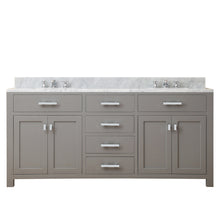 Load image into Gallery viewer, Water Creation 72 Inch Pure White Double Sink Bathroom Vanity With Faucet From The Madison Collection- Water Creation