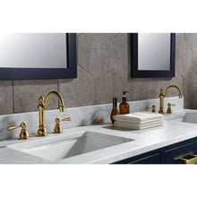 Load image into Gallery viewer, Water Creation Madison 72-Inch Double Sink Carrara White Marble Vanity In Monarch Blue- Water Creation