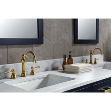 Load image into Gallery viewer, Water Creation Madison 72-Inch Double Sink Carrara White Marble Vanity In Monarch Blue  With F2-0012-06-TL Lavatory Faucet(s)- Water Creation