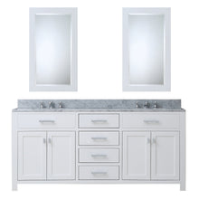 Load image into Gallery viewer, Water Creation 72 Inch Espresso Double Sink Bathroom Vanity With Matching Framed Mirror And Faucet From The Madison Collection- Water Creation
