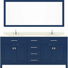 Load image into Gallery viewer, Virtu USA Caroline 72&quot; Double Bath Vanity in French Blue with  Top , Sinks , Faucets and Matching Mirror- Virtuusa