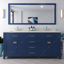 Load image into Gallery viewer, Virtu USA Caroline 72&quot; Double Bath Vanity in French Blue with  Top and  Sinks- Virtuusa