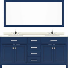 Load image into Gallery viewer, Virtu USA Caroline 72&quot; Double Bath Vanity in French Blue with Top , Sinks and Matching Mirror- Virtuusa
