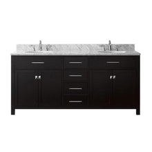Load image into Gallery viewer, Virtu USA Caroline 72&quot; espresso double sink vanity