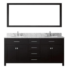 Load image into Gallery viewer, Caroline 72&quot; Double Sink Italian Carrara White Marble Top Vanity with Faucet - Vanity Grace Store - Virtuusa
