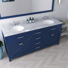 Load image into Gallery viewer, Virtu USA Caroline 72&quot; Double Bath Vanity in French Blue with  Top and  Sinks- Virtuusa