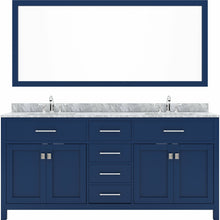 Load image into Gallery viewer, Virtu USA Caroline 72&quot; Double Bath Vanity in French Blue with Top , Sinks and Matching Mirror- Virtuusa