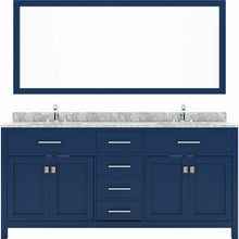 Load image into Gallery viewer, Virtu USA Caroline 72&quot; Double Bath Vanity in French Blue with  Top , Sinks , Faucets and Matching Mirror- Virtuusa