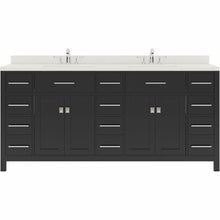 Load image into Gallery viewer, Virtu USA Caroline Parkway 72&quot; Double Sink Dazzle White Quartz Top Vanity- Virtuusa
